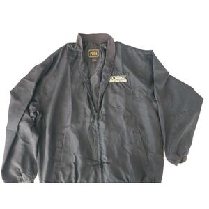 Vtg  CALI Hotel Casino Las Vegas Black‎ Silk Embroidered Full Zip Jacket Sz L
